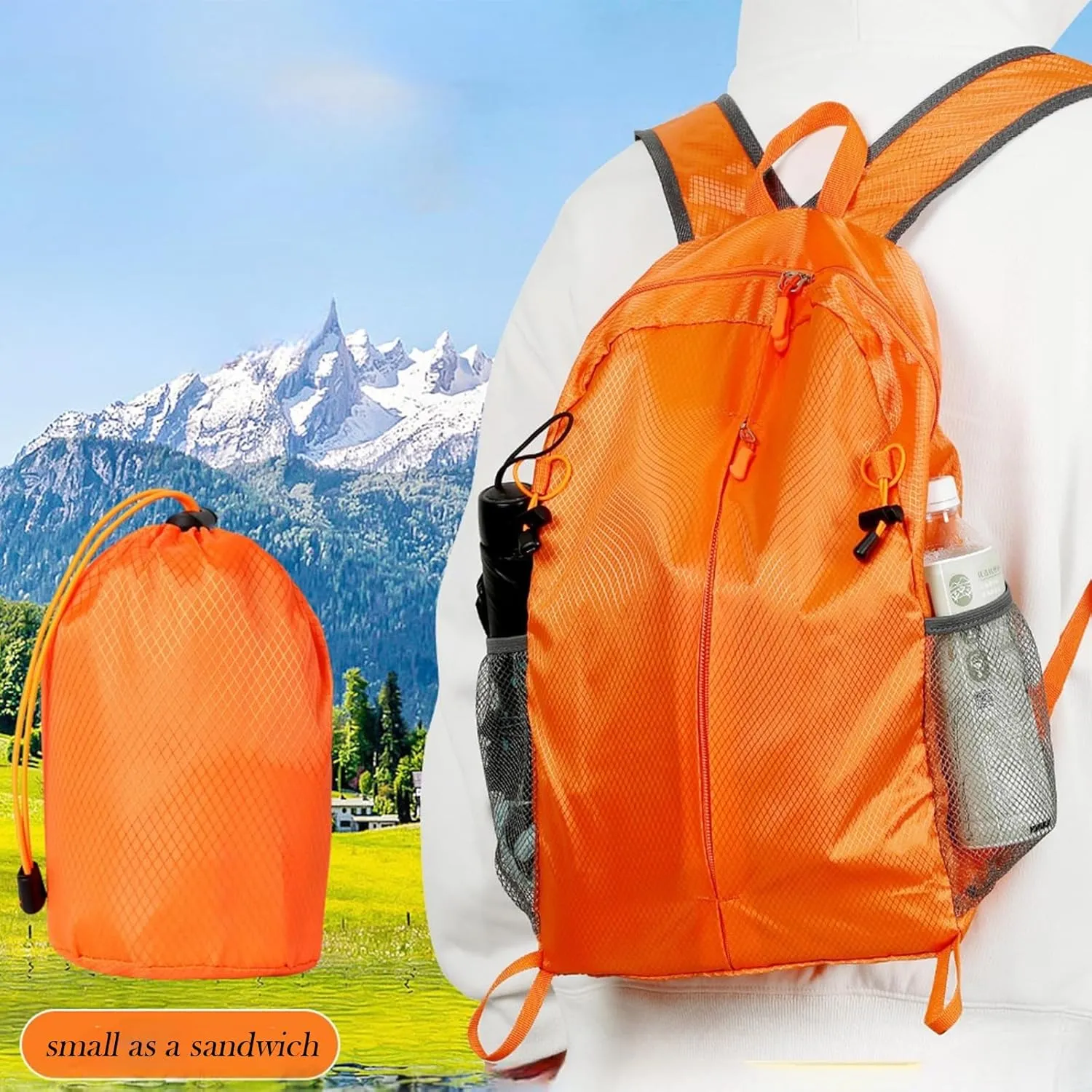 15L Lightweight Packable Backpack, Foldable Hiking Bag, Travel Backpack for Women Man, Waterproof Outdoor Camping Day Pack, Camouflage Color