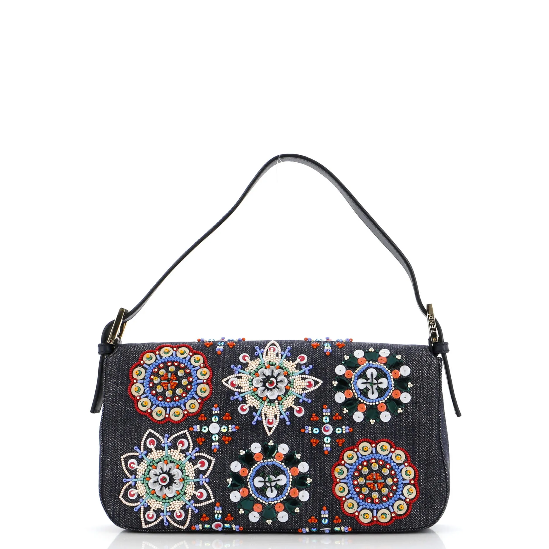 Baguette Bag Embellished Denim