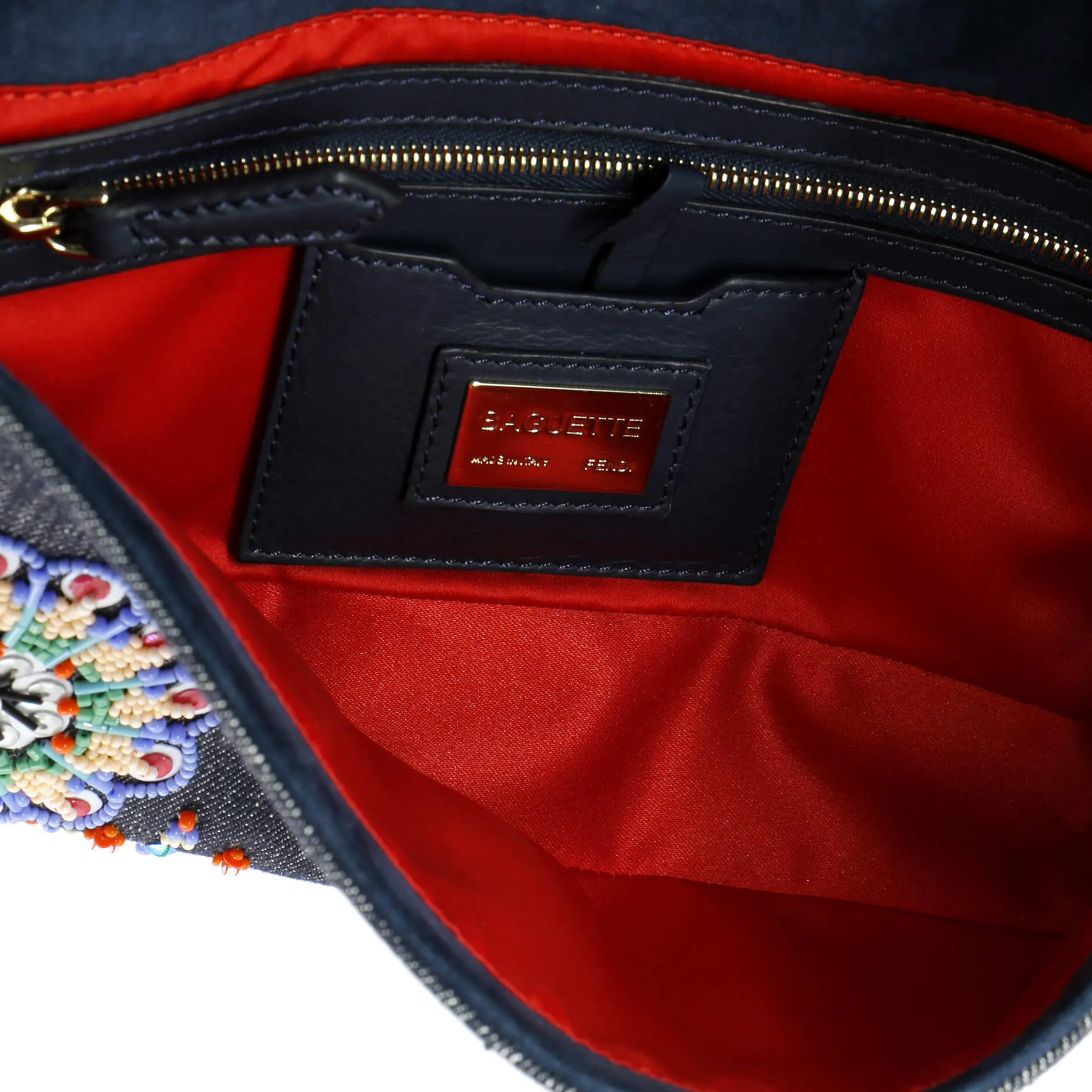 Baguette Bag Embellished Denim