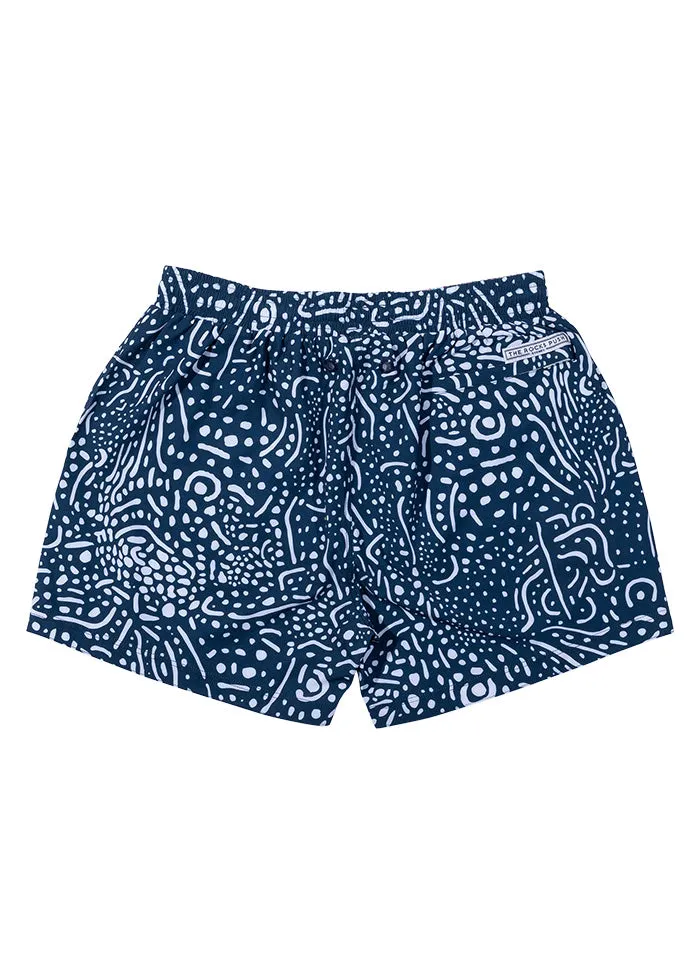 Balmoral Whale Shark Skin Print Mid Length Men's Board Shorts