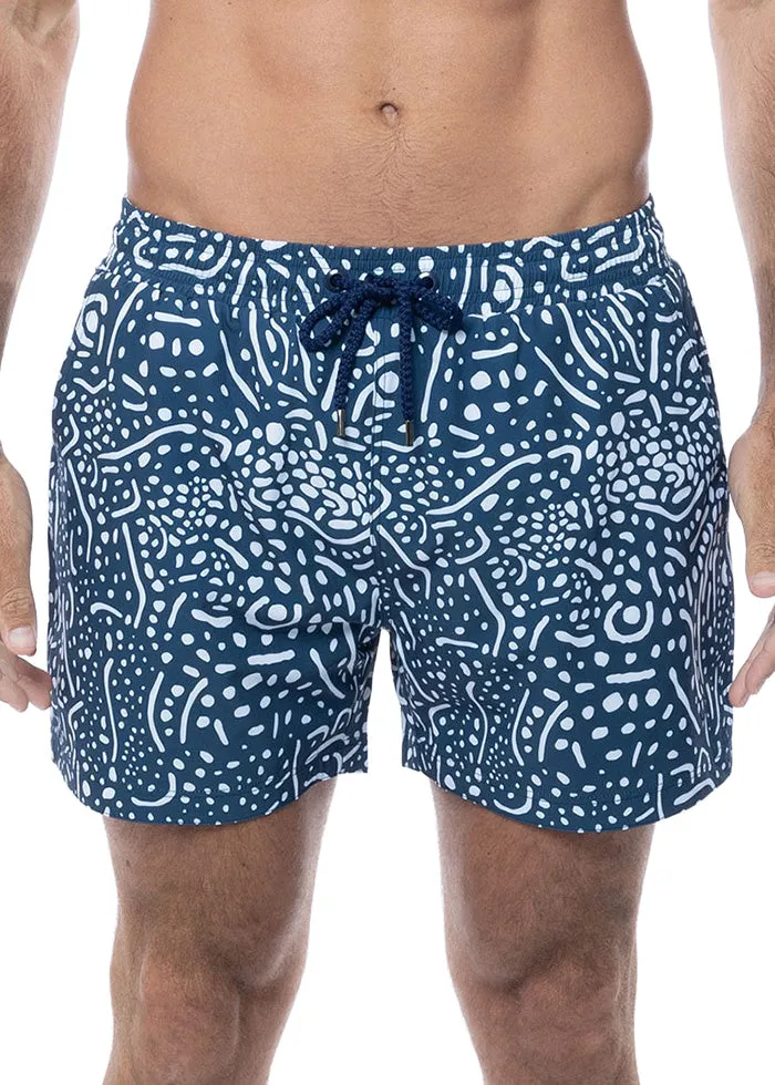 Balmoral Whale Shark Skin Print Mid Length Men's Board Shorts