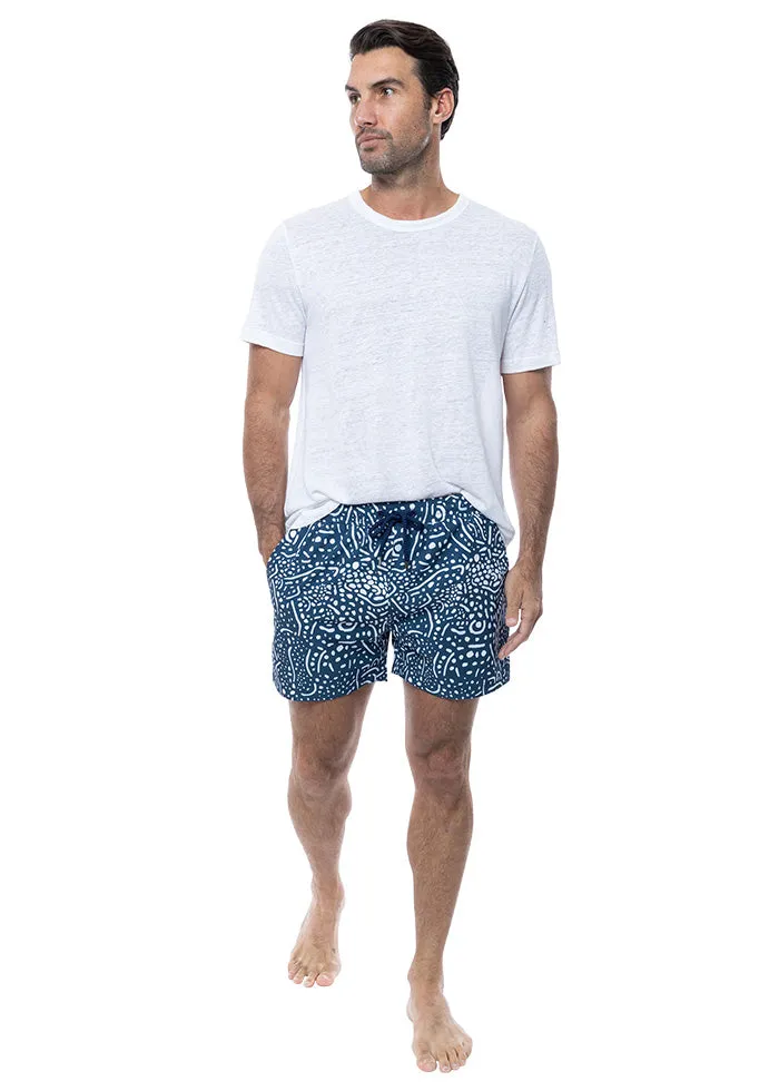 Balmoral Whale Shark Skin Print Mid Length Men's Board Shorts