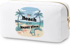 Beach Lover Gifts for Girls Makeup Bag Beach Themed Gifts for Woman Best Friend Daughter Sister Summer Vacation Cosmetic Bag Friendship Presents Christmas Birthday Party Present Travel Pouch