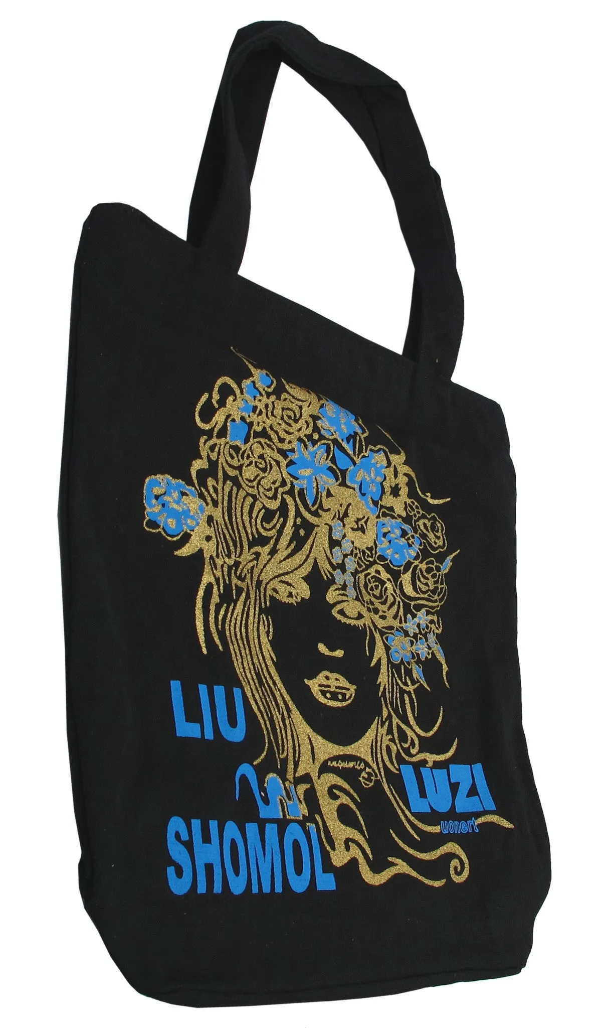 Black Canvas Tote Bag for Women