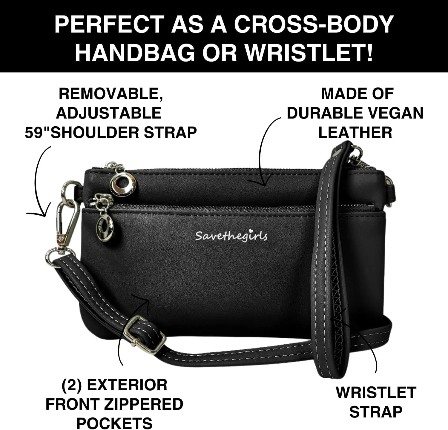 Cell Phone Purse - Touch Screen Womens Crossbody Bag - Clutch Purses for Women (Bella)