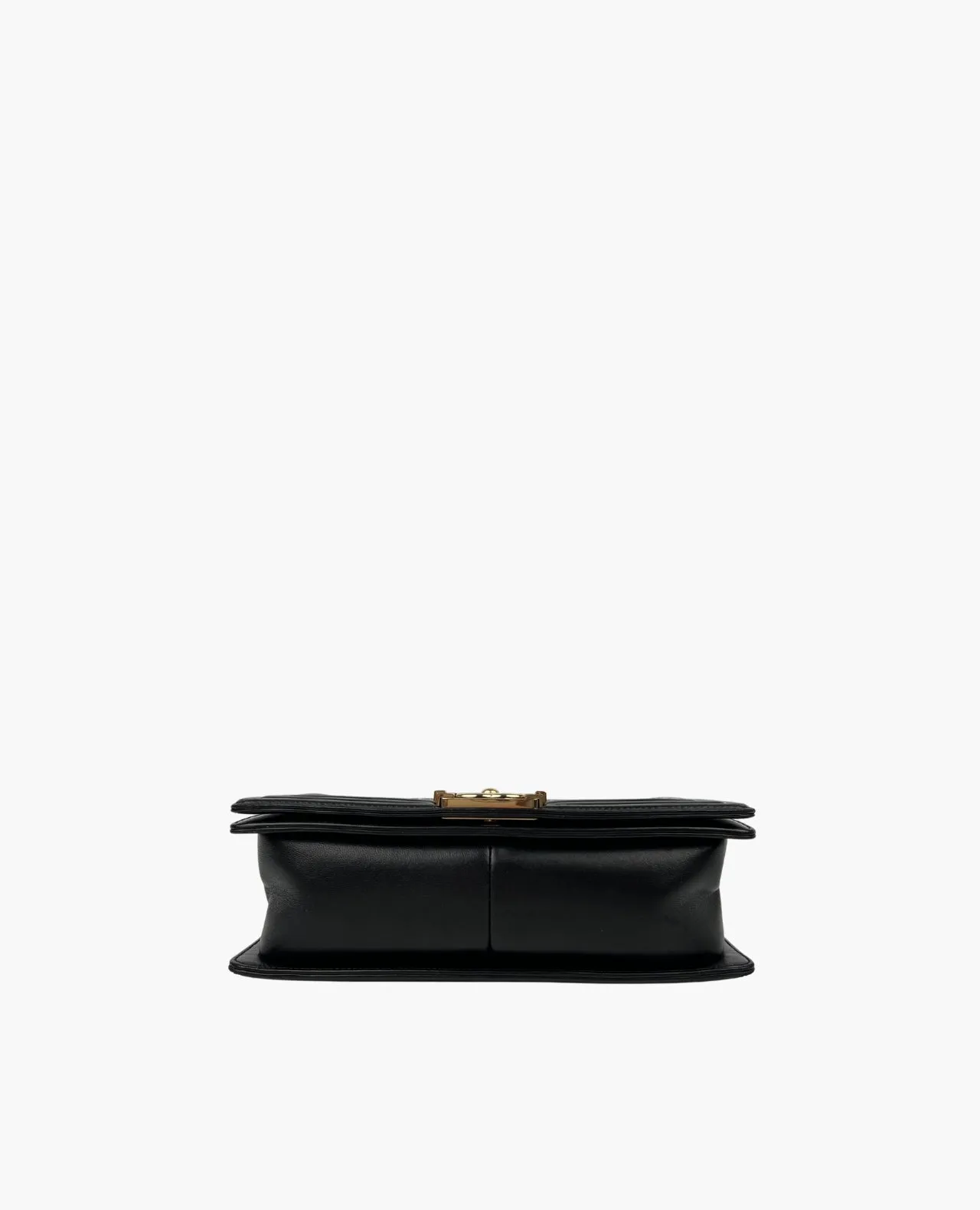 Chanel Boy Old Medium Black Quilted Leather Chain Detail Flap Bag