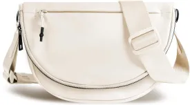 Crescent Bag for Women and Men, Fashion Medium Nylon Folding Crescent Moon Bag Single Shoulder Bag with Adjustable Strap