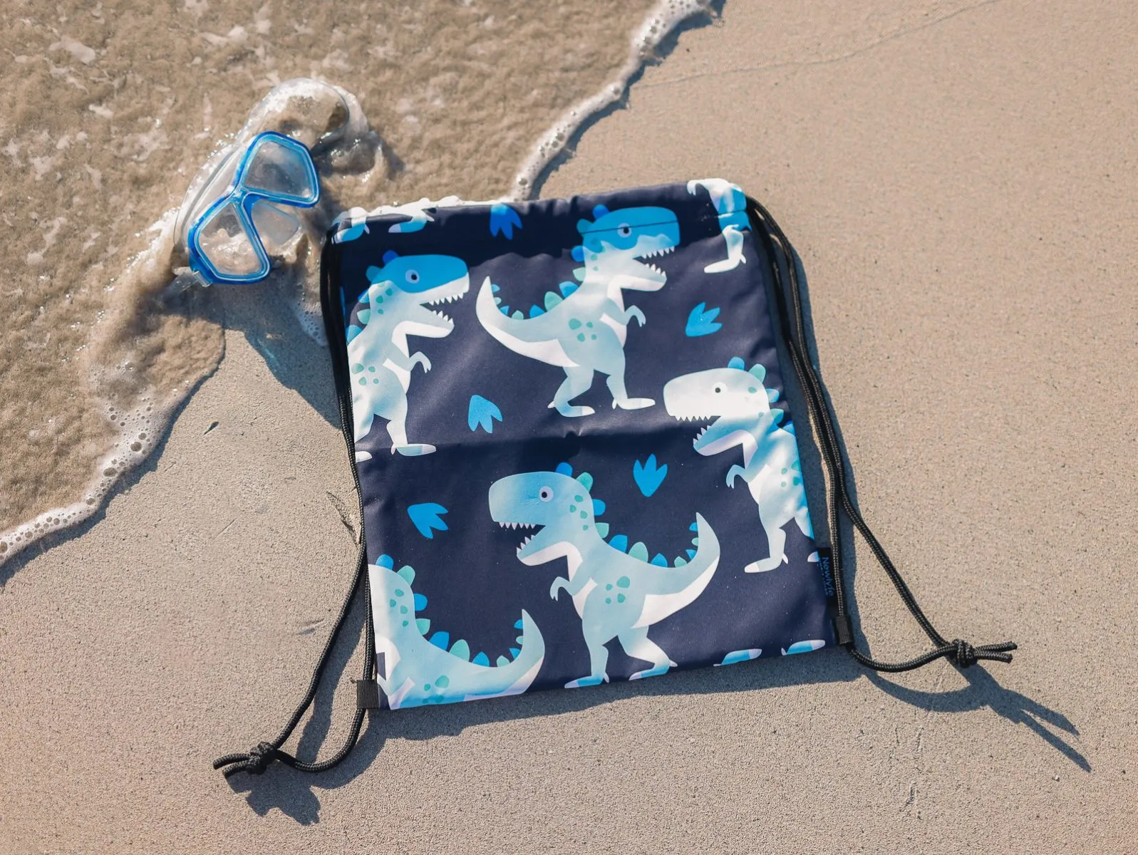 Dino Drawstring Swim Bag