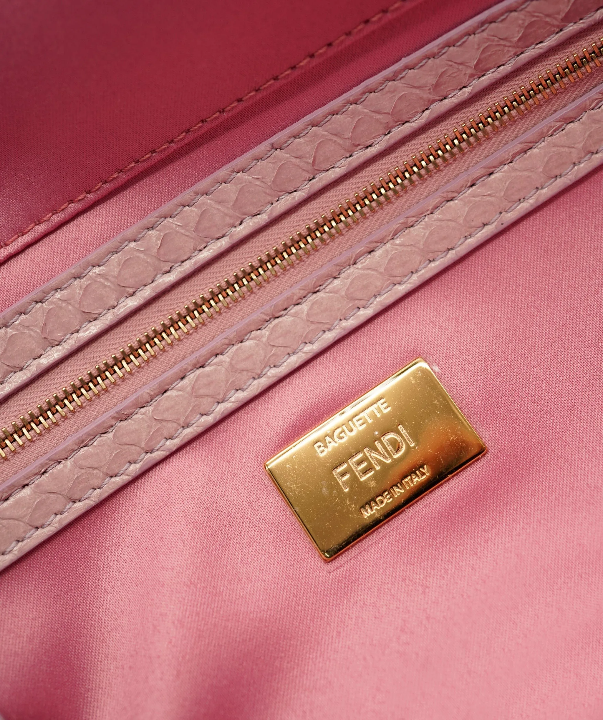 Fendi Baguette Bag Pink Sequin Super Rare AGC1468