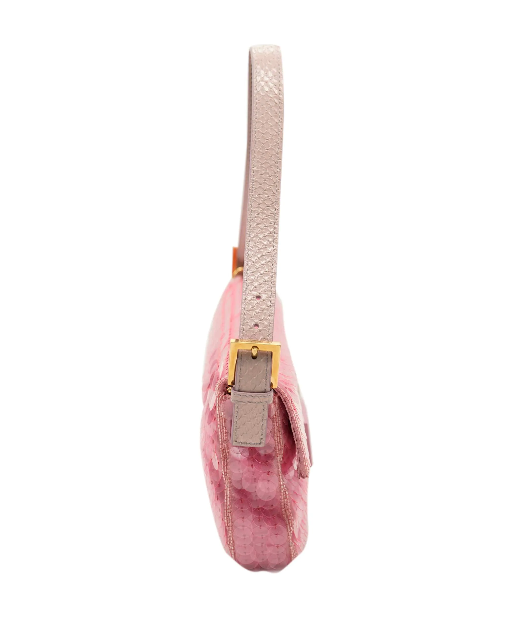 Fendi Baguette Bag Pink Sequin Super Rare AGC1468