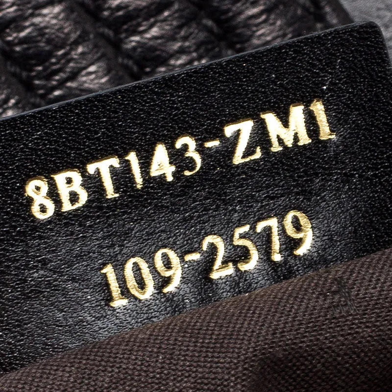Fendi Black Leather Maxi Baguette Flap Shoulder Bag