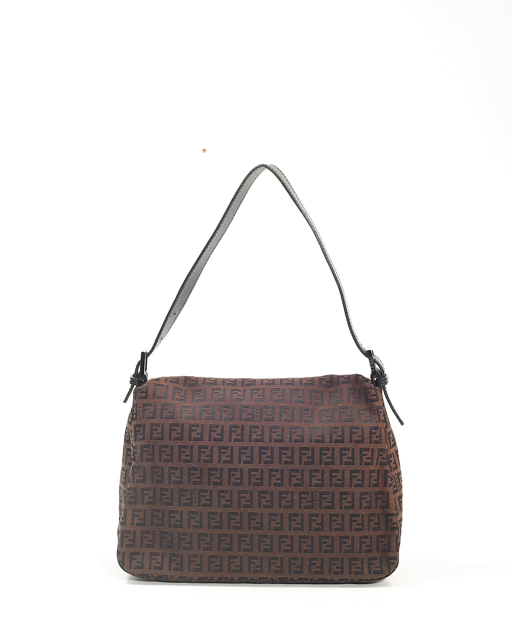 Fendi Brown Zucchino Mamma Baguette Shoulder Bag