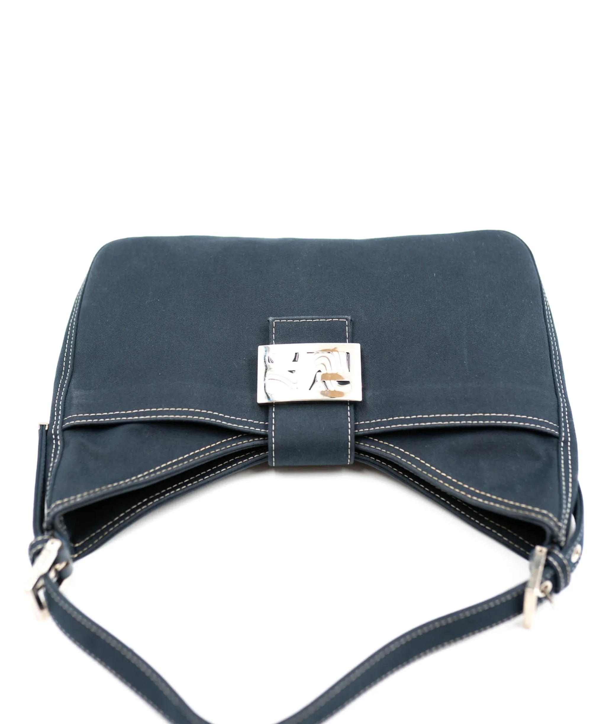 Fendi Navy Baguette Hobo Bag - AWC1613