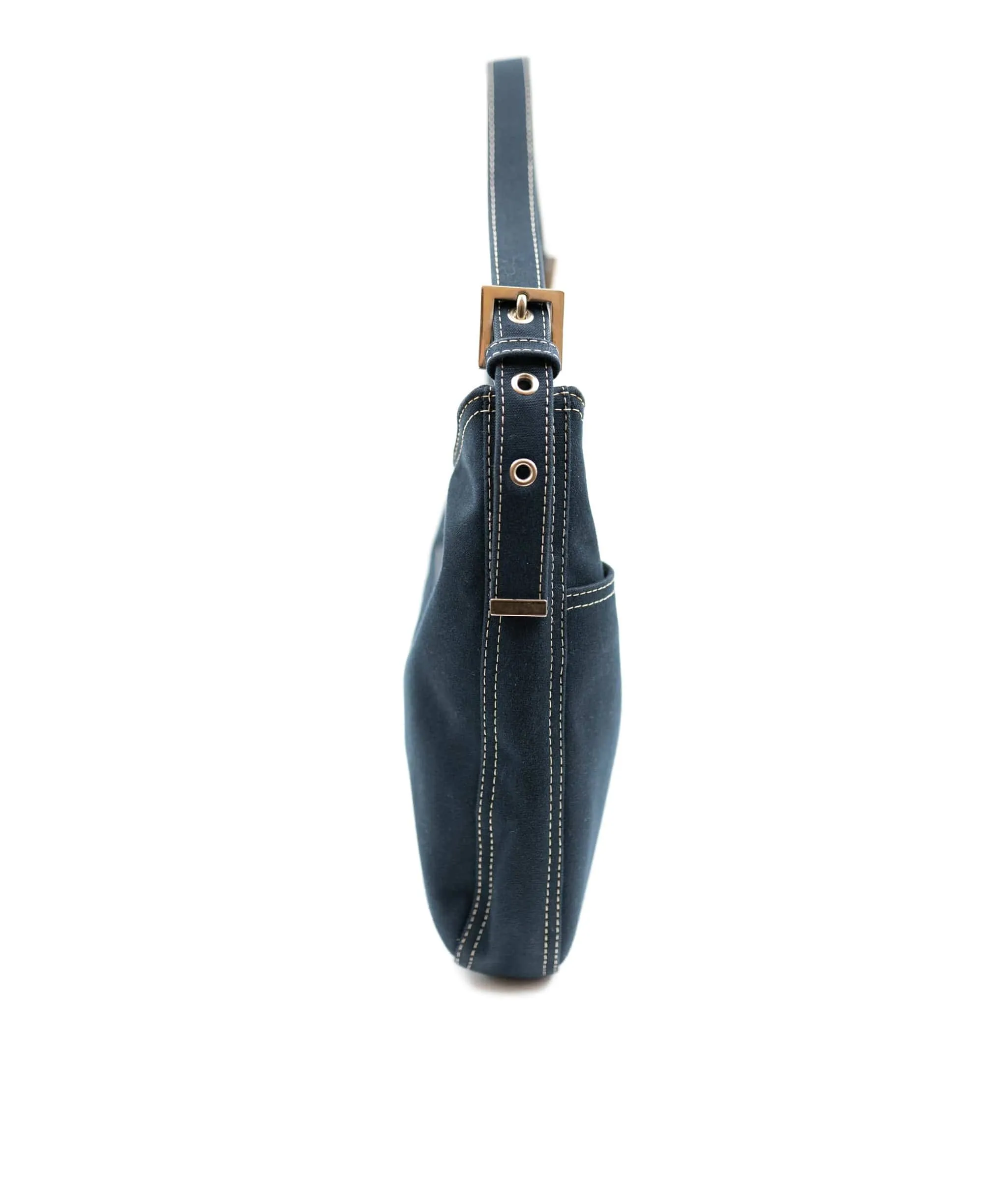 Fendi Navy Baguette Hobo Bag - AWC1613