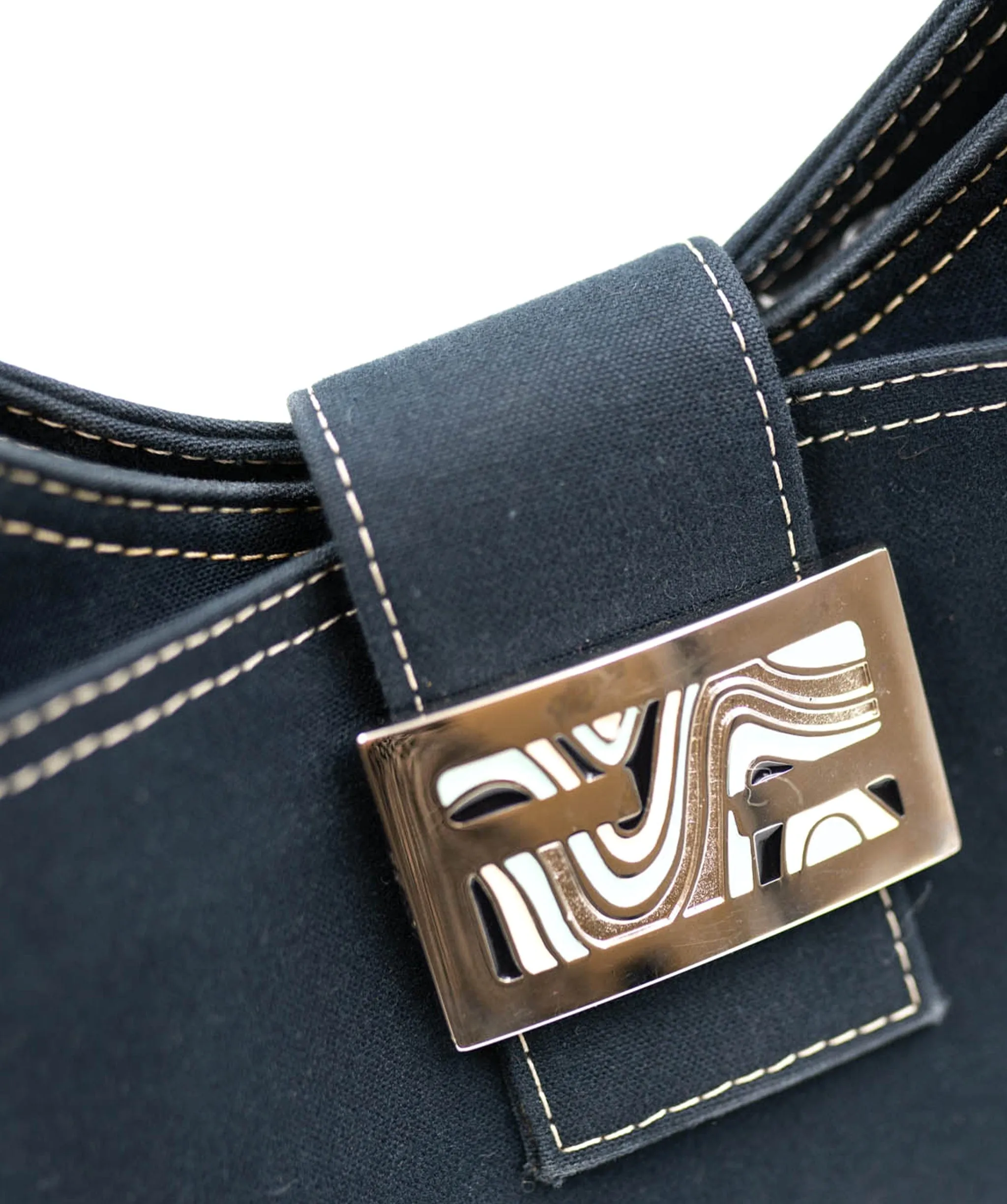 Fendi Navy Baguette Hobo Bag - AWC1613