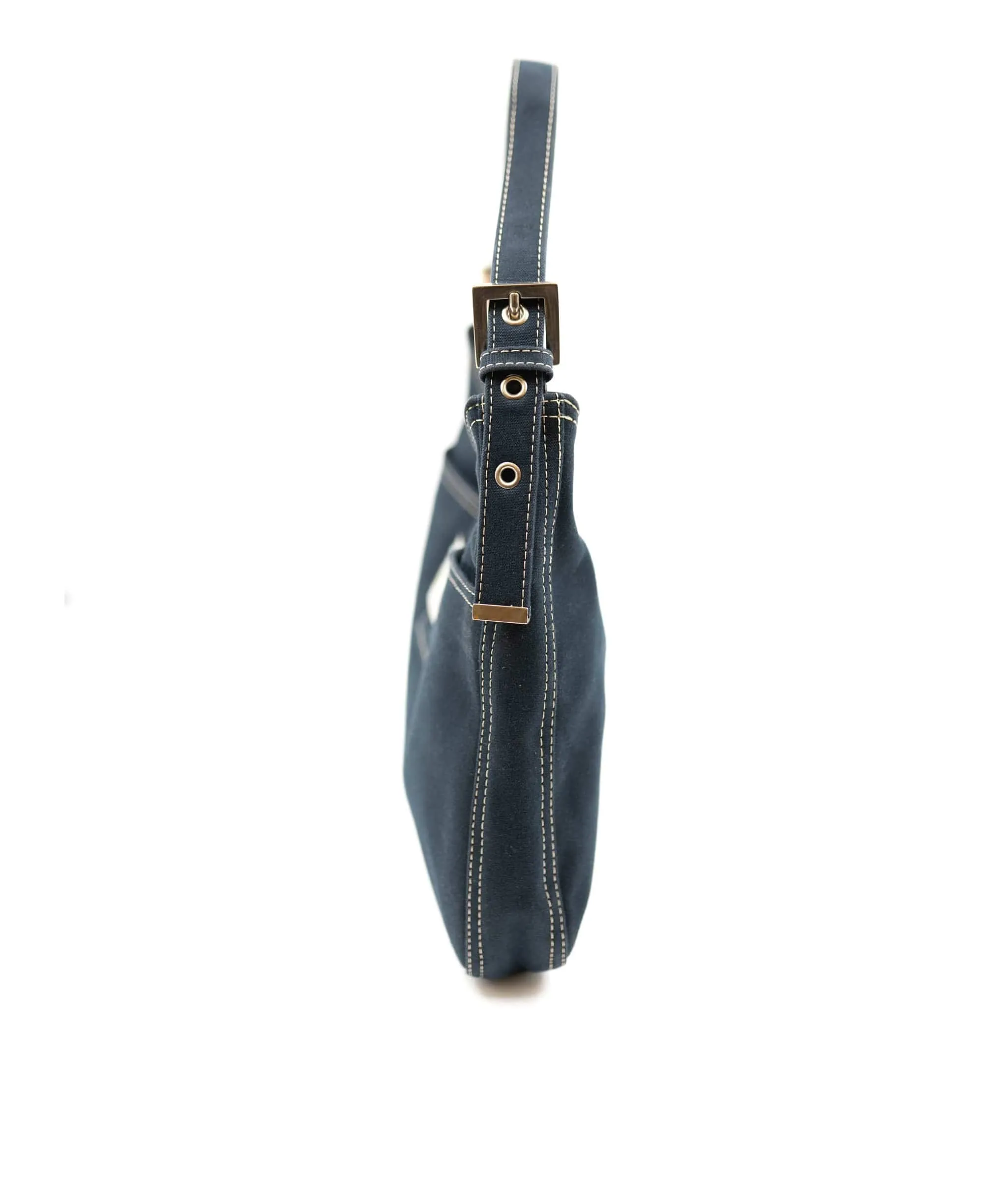 Fendi Navy Baguette Hobo Bag - AWC1613