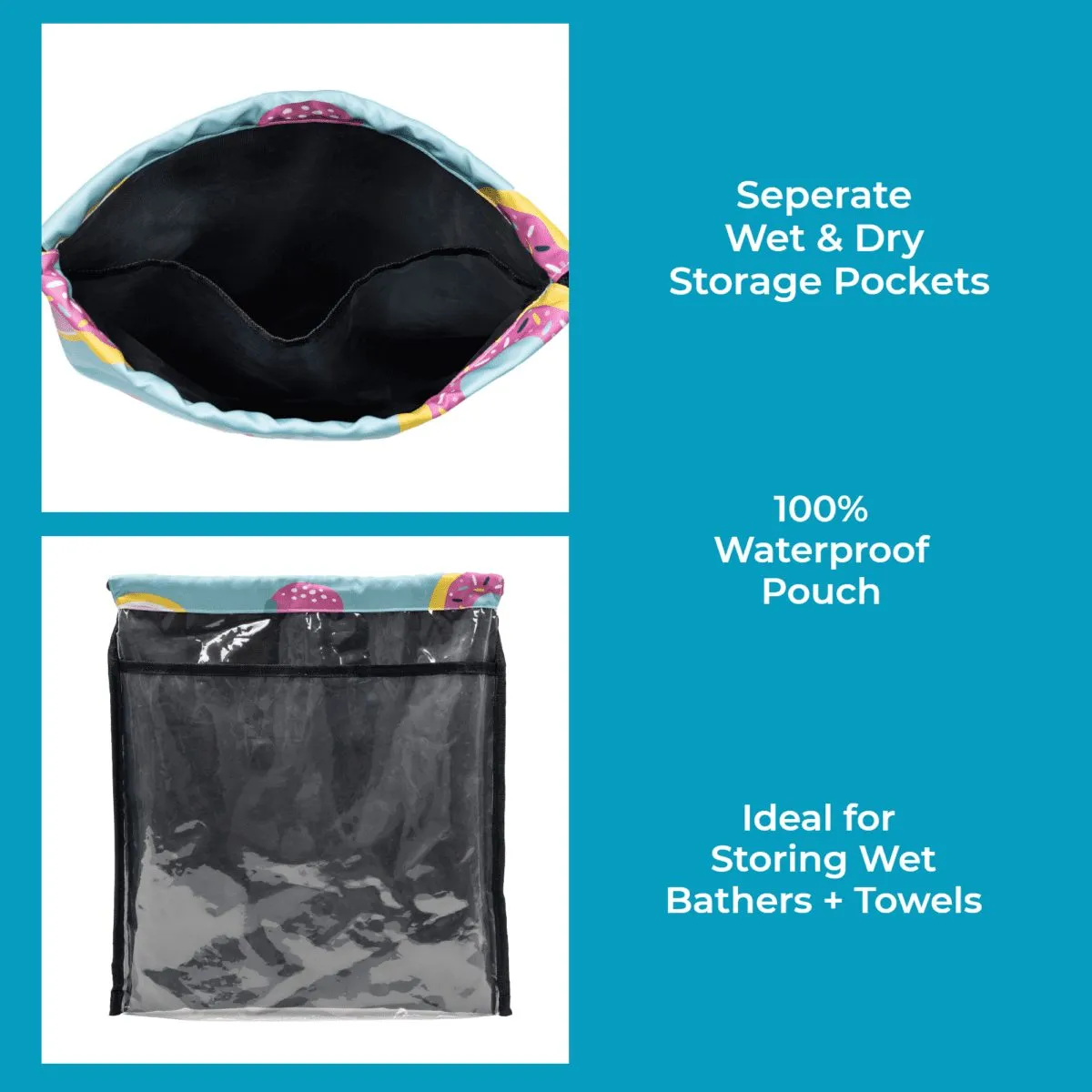 Flamingo Drawstring Swim Bag
