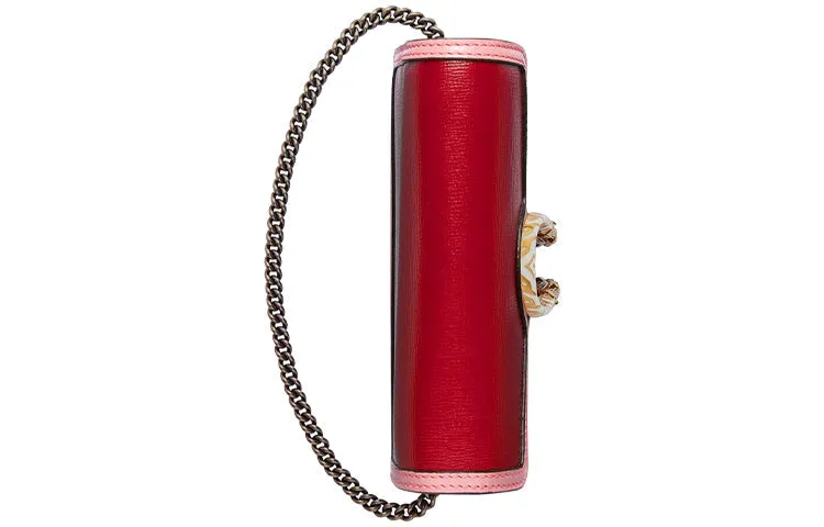 GUCCI Leather Dionysus Tiger Head Buckle Chain Single-Shoulder Bag Super Mini Red/Pink 476432-18YQX-6664
