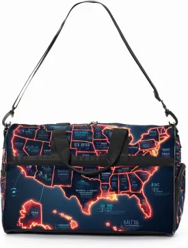 Gym Bag for Women Men, Yoga Bag with Shoe Pocket, Travel Duffel Tote Bag for Plane, Workout, Swimming, Weekend Overnight Bag Carry on Bag Hospital Holdalls, America Map - 41