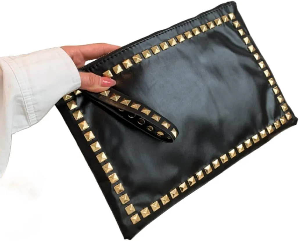 IAMUHI Women Faux Leather Crocodile Envelope Clutch Bag Wristlet Zipper Evening Handbag Wallet Purse