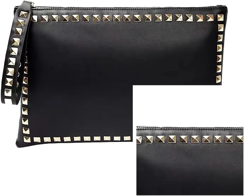 IAMUHI Women Faux Leather Crocodile Envelope Clutch Bag Wristlet Zipper Evening Handbag Wallet Purse