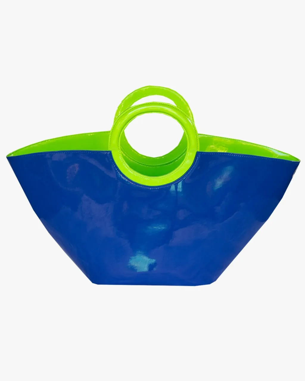 JELLY TOTE LARGE | ELECTRIC BLUE, SOFT PURPLE, LIME GREEN