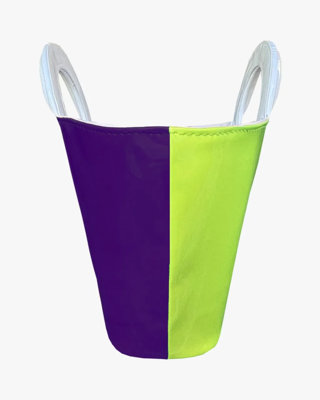JELLY TOTE MINI | PURPLE, LIME GREEN, WHITE