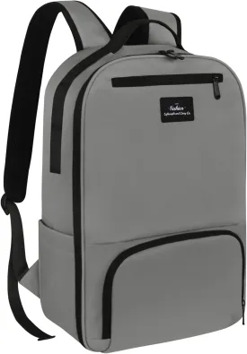 Laptop Backpack for Men, Mens Work Backpack, Bookbag for Men Women, Book Bag for School Teens, Travel Laptop Backpack Fits 15.6 Inch Notebook, Water Resistant Backpack with Luggage Strap (Grey)