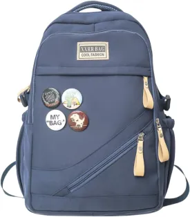 Large Capacity Backpack - Lightweight Nylon Outdoor Travel Bag with Ergonomic Design for Hiking, Camping, Travel (Blue)
