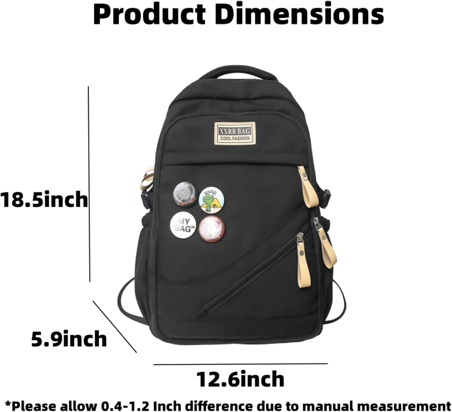 Large Capacity Backpack - Lightweight Nylon Outdoor Travel Bag with Ergonomic Design for Hiking, Camping, Travel (Blue)