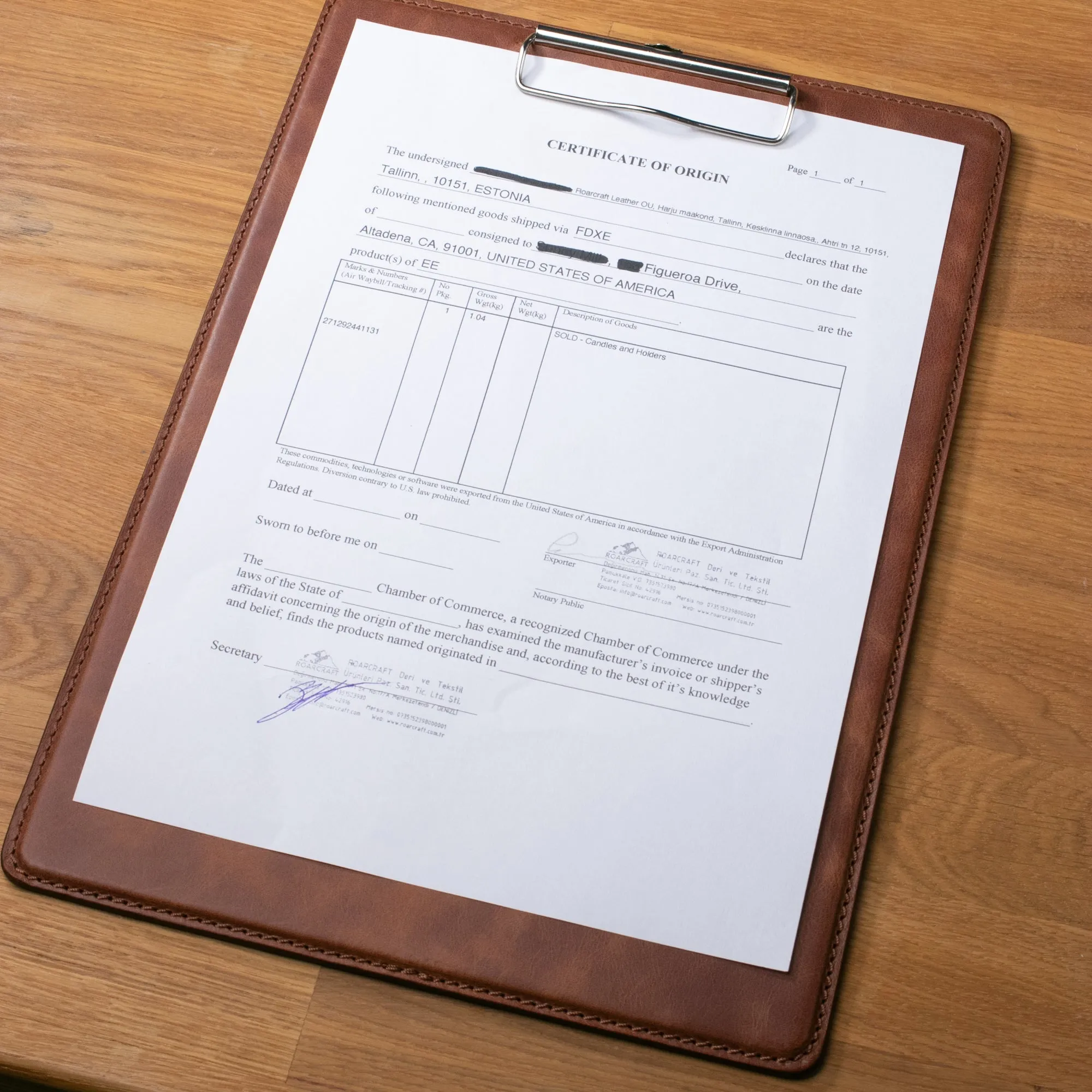 Leather Clipboard