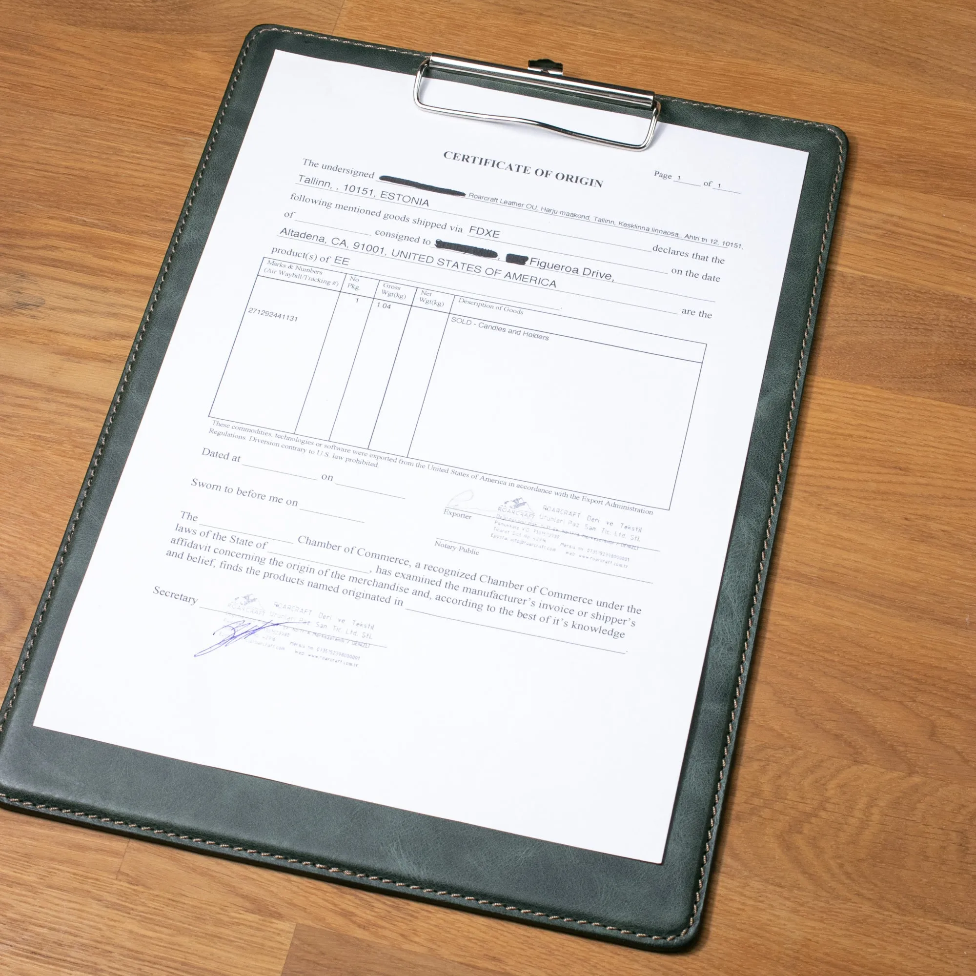 Leather Clipboard
