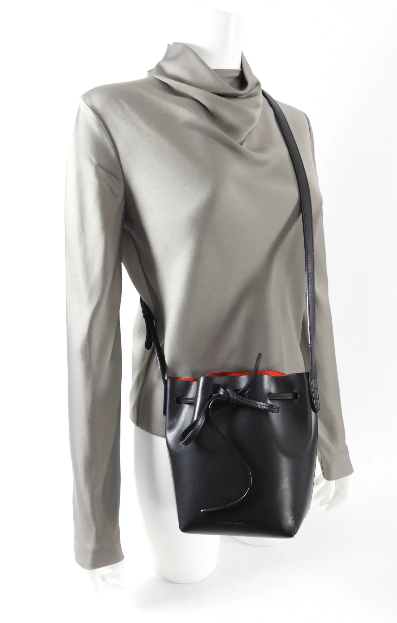 Mansur Gavriel Mini Mini Black Bucket Bag