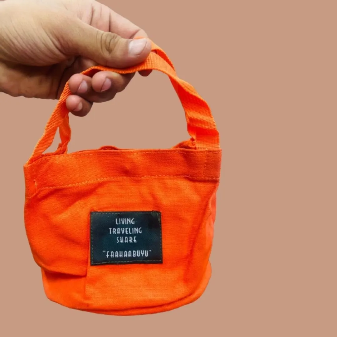 Mini Canvas Bucket Bags - Women