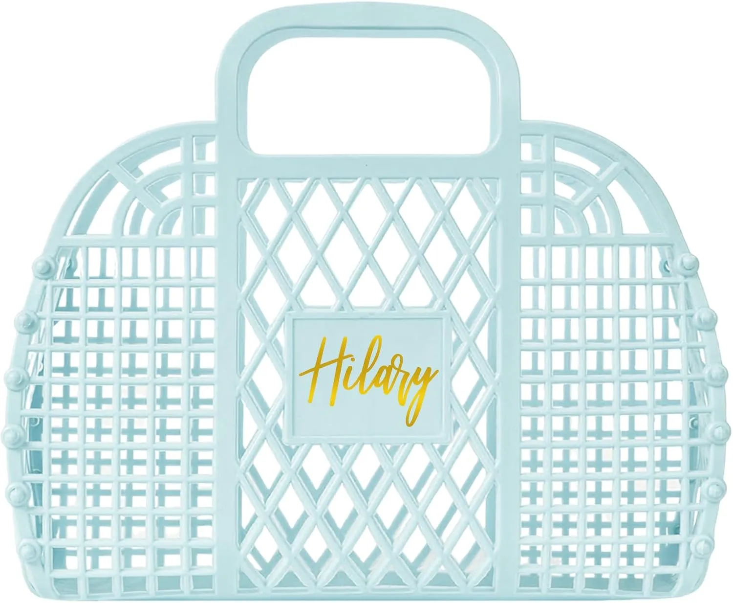 Personalized Jelly Bag - Reusable Beach Tote Bag,Plastic Jelly Purse,Handbag Gifts for Women,Girls,Kids