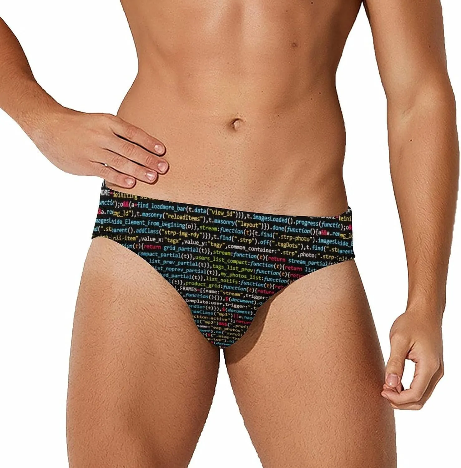 Programmer Computer Code Men's Brief Swimsuit Swimming Trunks Swimwear Beach Shorts Boxers 2XL
