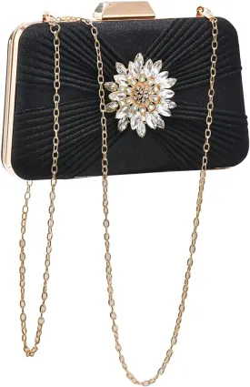 Sequin Evening Bag for Women Sparkly Rhinestone Clutch Bag Bridal Wedding Purse Glitter Crystal Shoulder Bag