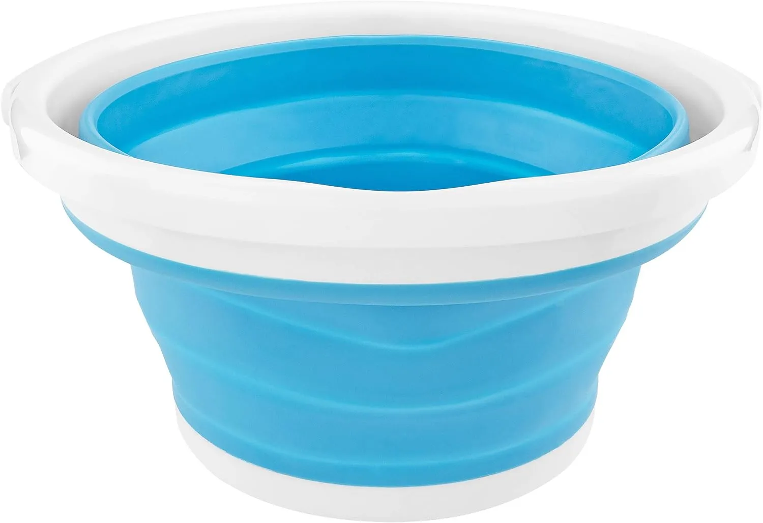 Silicone Collapsible Folding Gallon Bucket  2.65 Gallon Capacity, Blue, Portable and Space-Saving