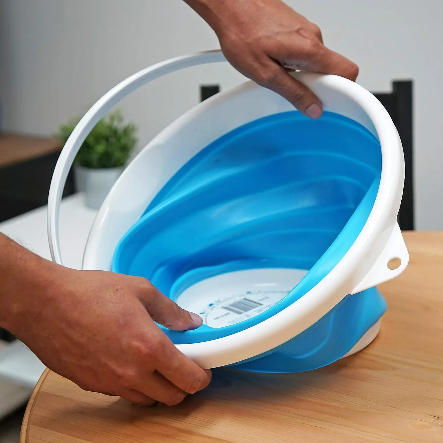 Silicone Collapsible Folding Gallon Bucket  2.65 Gallon Capacity, Blue, Portable and Space-Saving