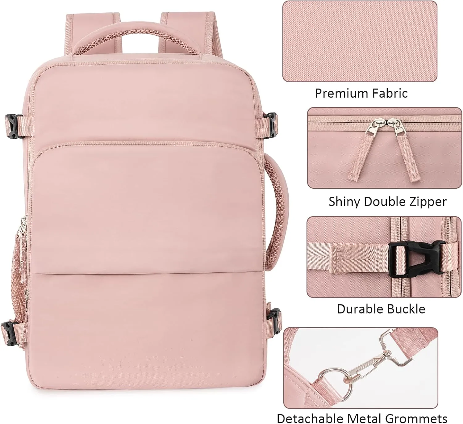 Travel Backpack for Women Men,Travel Laptop Backpack w/USB Charging Port, Waterproof Travel Backpack Carry On Flight Approved,Weekender Business Hiking Bag,Laptop Backpack 15.6 inch