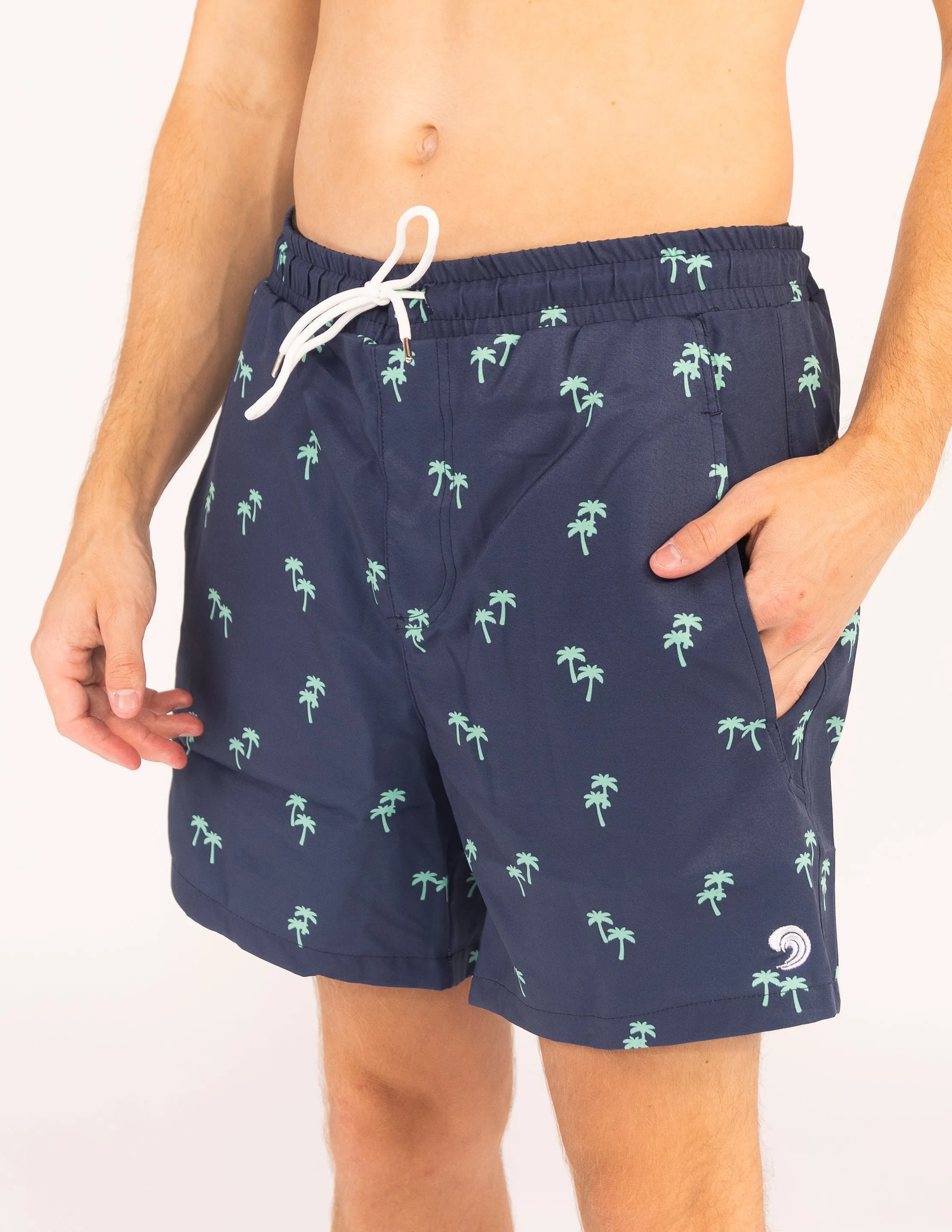 Tropical Trees - Waterproof Pocket Swim Shorts