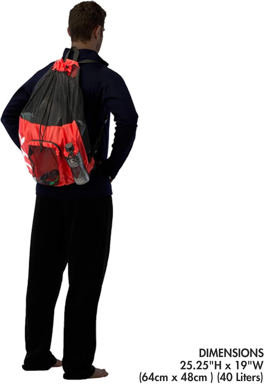 TYR Big Mesh Mummy Backpack, Red/Navy, Medium