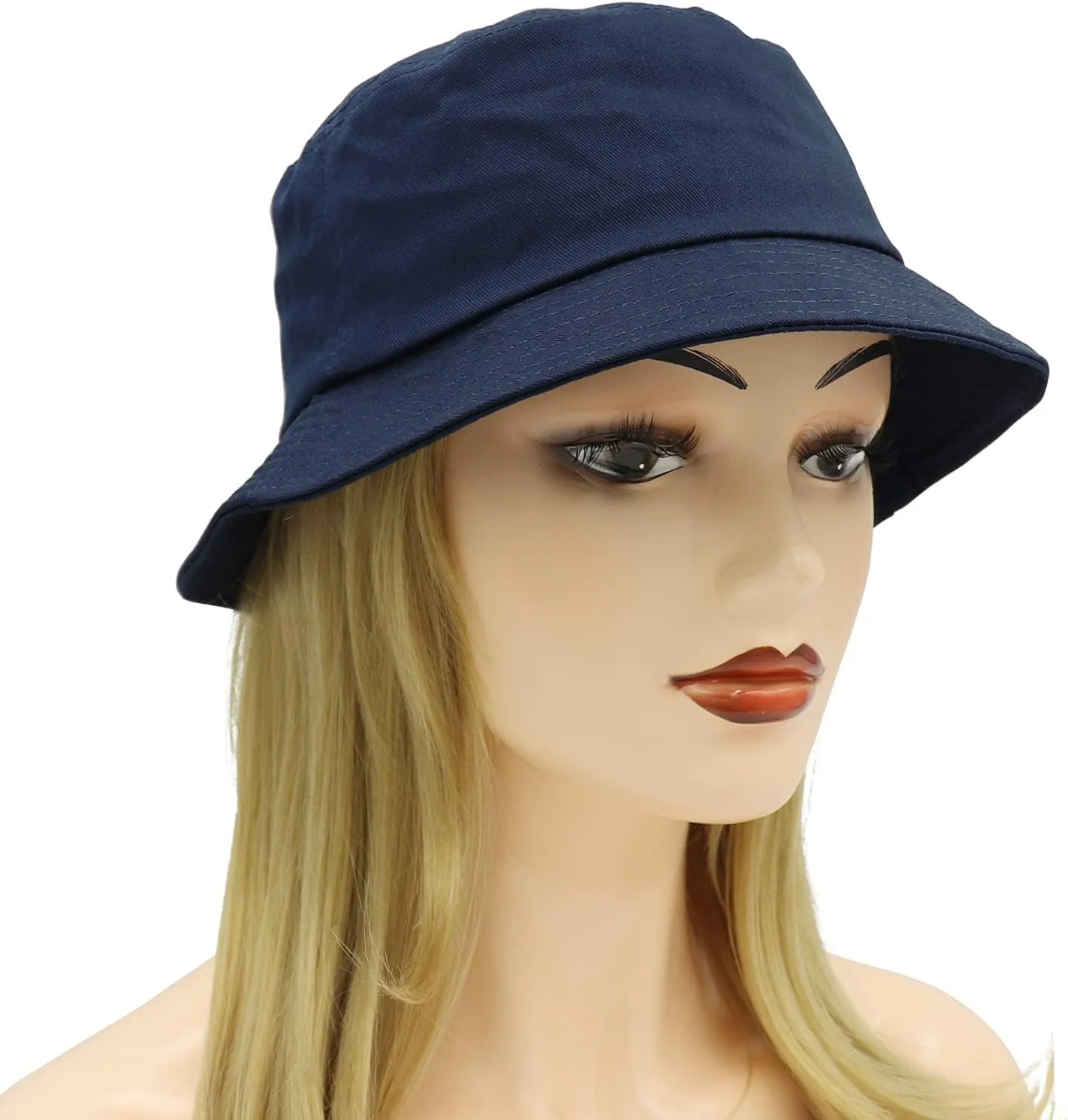 Umeepar Unisex Cotton Packable Bucket Hat Sun Hat Plain Colors for Men Women