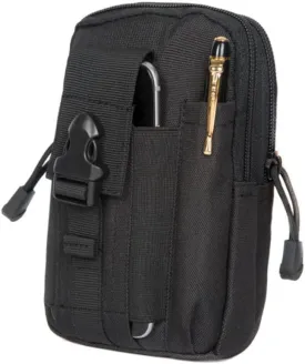 VALICLUD Men's Waist Bag Design for Mobile Phones Accessories for Outdoor Activities Compatible with Note Phones Black Color