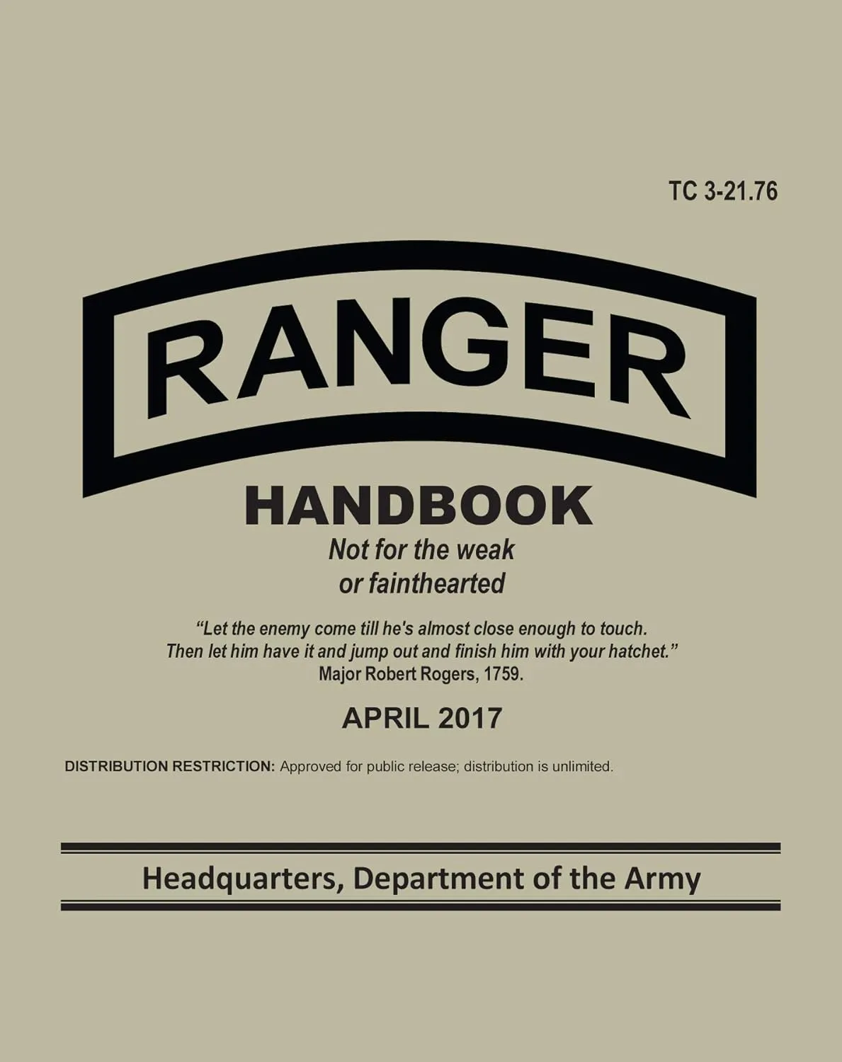Waterproof Ranger Handbook: Training Circular TC 3-21.76 (Side Spiral Field Pocket Size) Spiral-bound  January 1, 2020