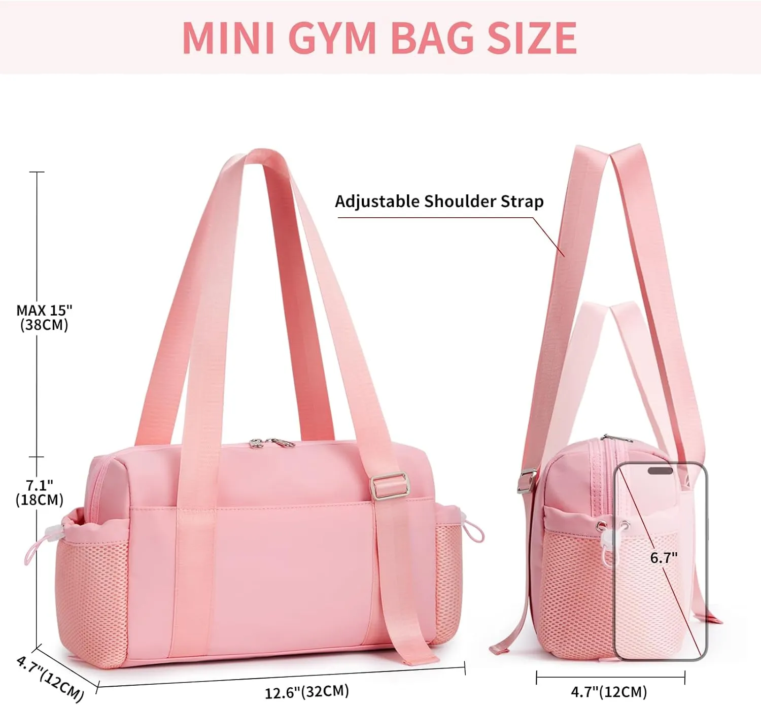 WLLWOO Small Gym Bag for Women with Wet Pocket, Mini Travel Duffle Tote Bag, Lightweight Workout Sports Bag for Dance Yoga Weekends