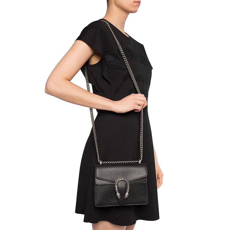 (WMNS) GUCCI Dionysus Leather Mini Handbag Black