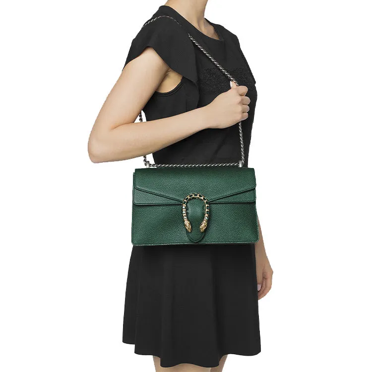 (WMNS) GUCCI Dionysus SeriesSingle Shoulder Bag Small Green