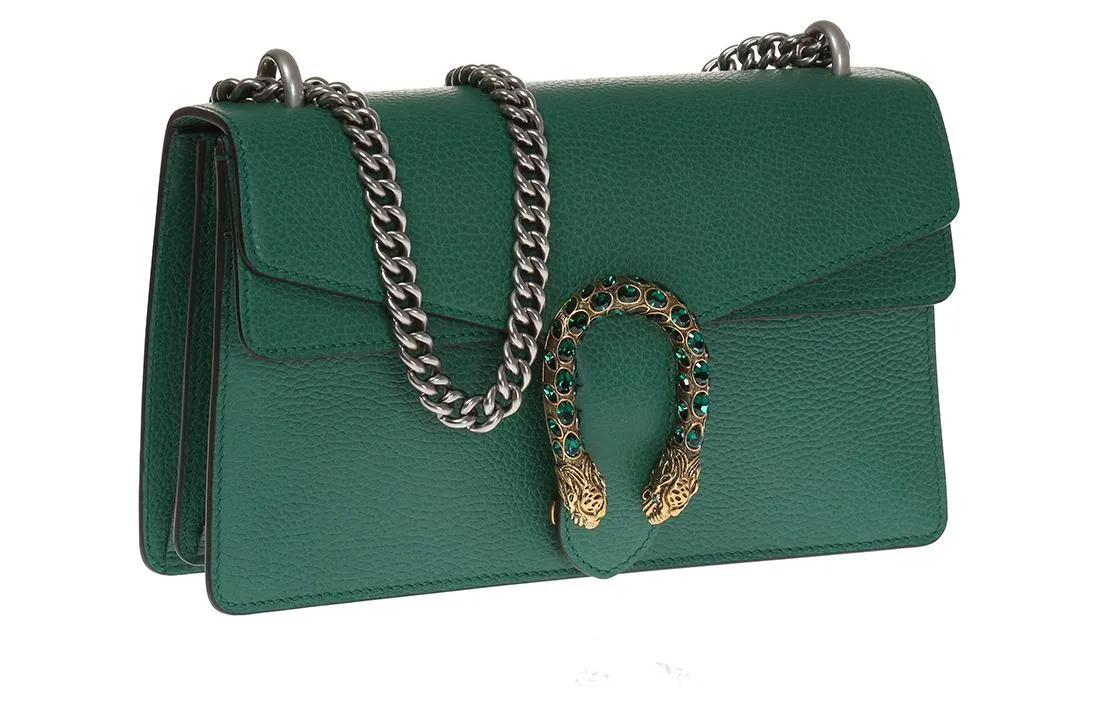 (WMNS) GUCCI Dionysus SeriesSingle Shoulder Bag Small Green
