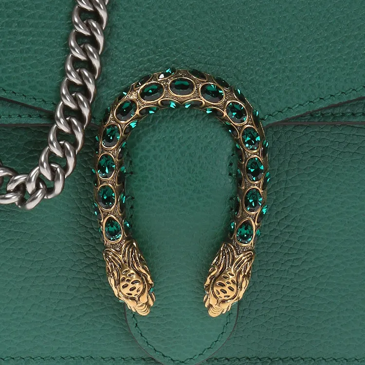 (WMNS) GUCCI Dionysus SeriesSingle Shoulder Bag Small Green